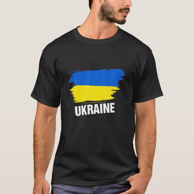 Camiseta Bandera de Ucrania (Anverso)