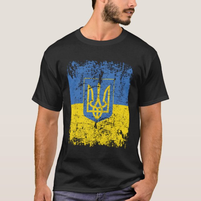 Camiseta Bandera de Ucrania (Anverso)