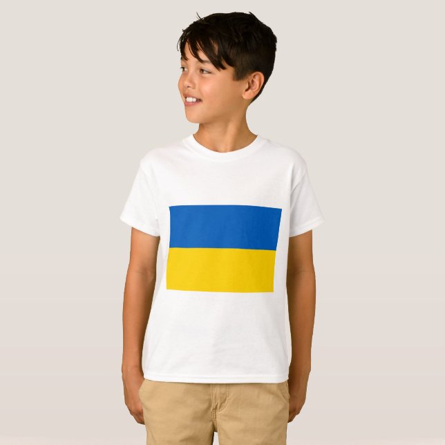 Camiseta Bandera de Ucrania (Anverso completo)