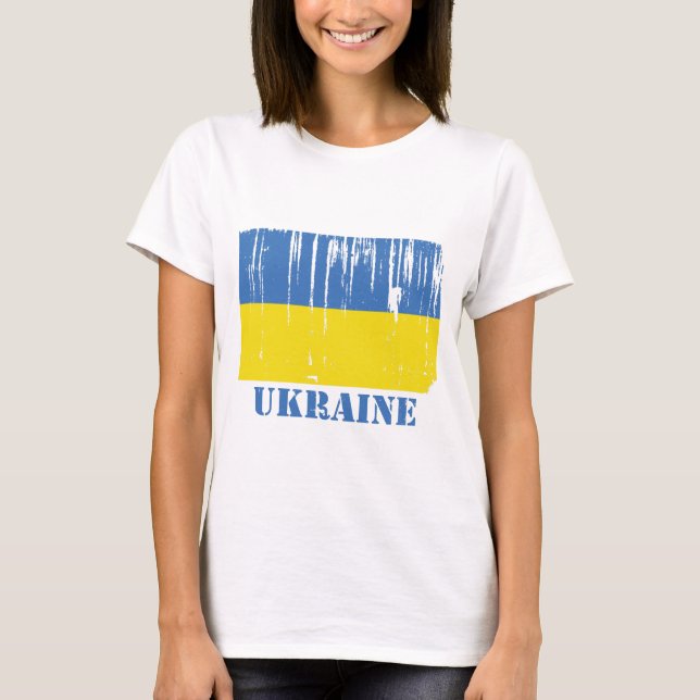 Camiseta Bandera de Ucrania (Anverso)