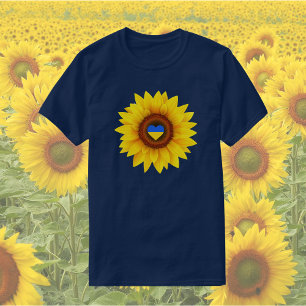 Camiseta Bandera de Ucrania Azul girasol y amarillo