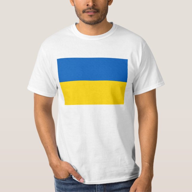 Camiseta Bandera de Ucrania - bandera ucraniana - (Anverso)