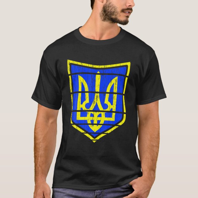 Camiseta Bandera de Ucrania de época (Anverso)