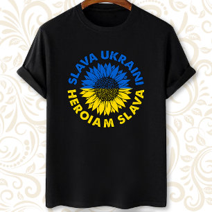 Camiseta Bandera de Ucrania de Slava Ukraini Heroiam Slava