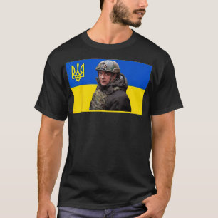 Camiseta Bandera de Ucrania de Volodymyr Zelenskyy