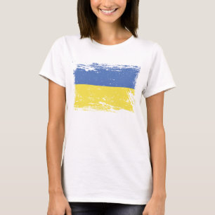 Camiseta Bandera de Ucrania del Grunge