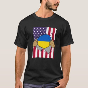Camiseta Bandera de Ucrania dentro de mí orgullo en casa no