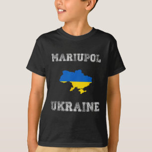 Camiseta Bandera de Ucrania desgastada Orgullo de Mariupol