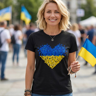 Camiseta Bandera de Ucrania. Enviando Amor a Ucrania. Apoyo