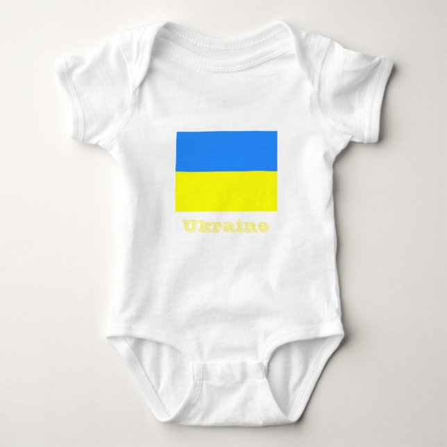 Camiseta Bandera de Ucrania, etiquetada, (Anverso)