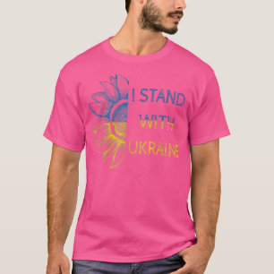 Camiseta Bandera de Ucrania girasol, amante del apoyo ucran
