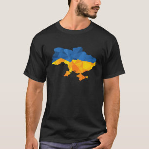 Camiseta Bandera de Ucrania Mapa Patriota Para Hombres Y Mu