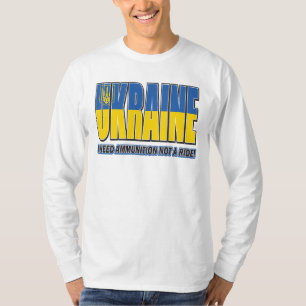 Camiseta Bandera de Ucrania - Necesito munición no un paseo