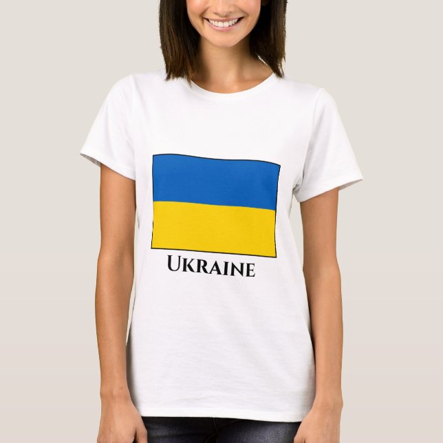 Camiseta Bandera de Ucrania (ucraniana) (Anverso)