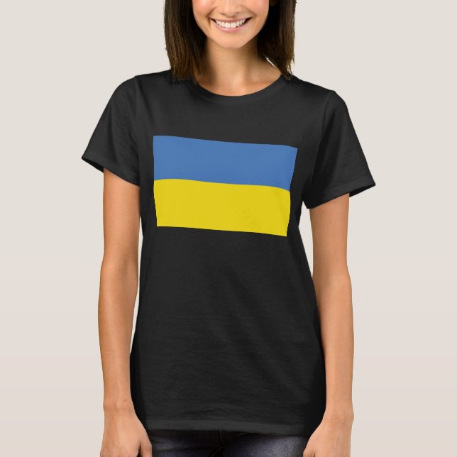 Camiseta Bandera de Ucrania, ucraniano Slava Ukraini Слава  (Anverso)