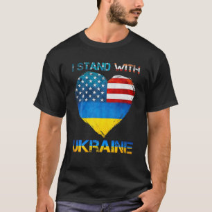 Camiseta Bandera de Ucrania: Vintage cardíaco ucraniano con