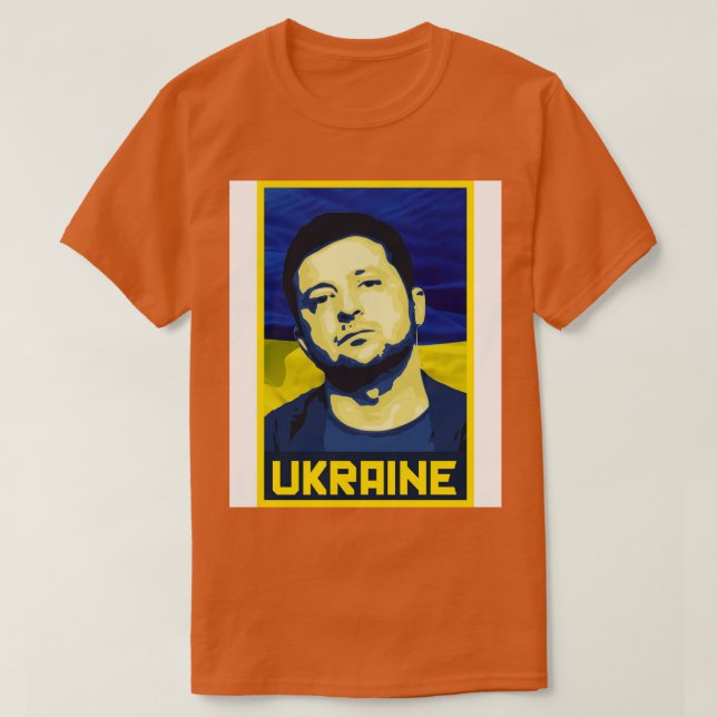 Camiseta Bandera de Ucrania Zelensky (Diseño del anverso)