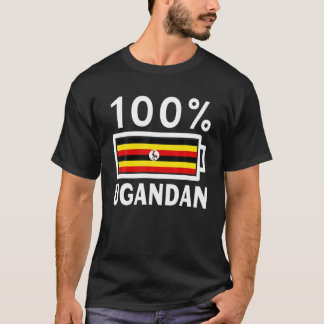 Camiseta Bandera de Uganda T Shirt 100 ugandesa Batería Tee