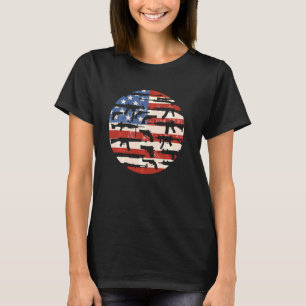 Camiseta Bandera de un arma de fuego Pistol Patriótico 2a R