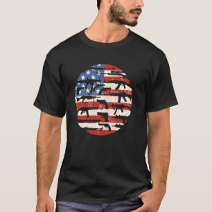Camiseta Bandera de un arma de fuego Pistol Patriótico 2a R