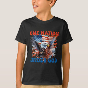 Camiseta Bandera de Una Nación Bajo Dios 4 de Julio Patriót