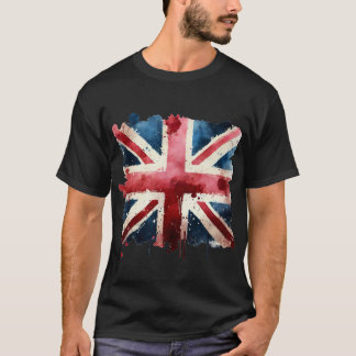 Camiseta Bandera de unión de acuarela