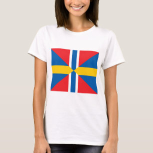 Camiseta Bandera de unión de Noruega Suecia