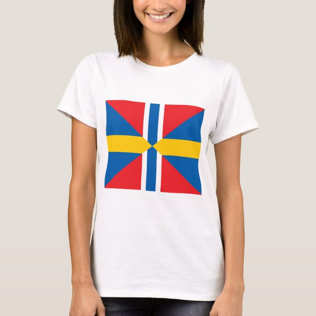 Camiseta Bandera de unión de Noruega Suecia (Anverso)