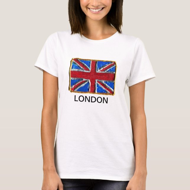 Camiseta Bandera de Union Jack Británicos de Londres - del (Anverso)