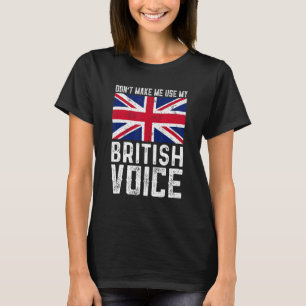Camiseta Bandera de Union Jack no me hace usar mi voz britá