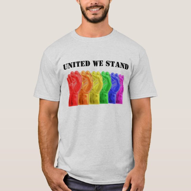 Camiseta Bandera de United We Stand Pride con primer gráfic (Anverso)