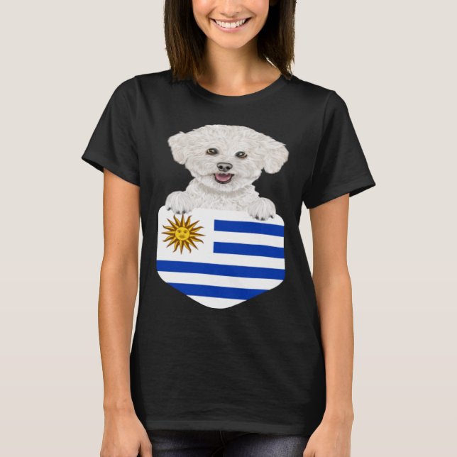 Camiseta Bandera De Uruguay: Bichos Frisan Perro En El Bols (Anverso)