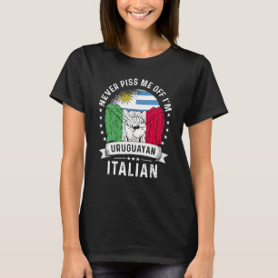 Camiseta Bandera de Uruguay Italia Crecido Humor Orgullo Ci