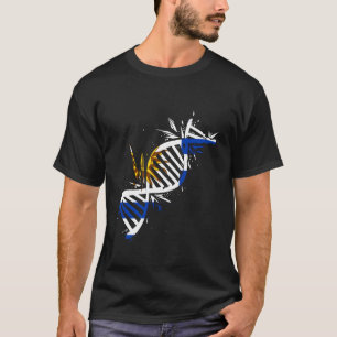 Camiseta Bandera de Uruguay Molécula ADN Orgullo Uruguayo U