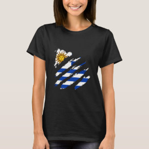 Camiseta Bandera de Uruguay Orgullo Claw Herencia Uruguaya