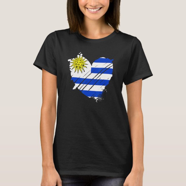 Camiseta Bandera De Uruguay Que Me Encanta Está En Mi Adn P (Anverso)