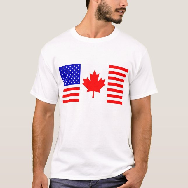 Camiseta Bandera de US/Canada (Anverso)