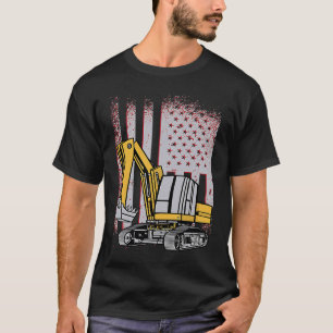 Camiseta Bandera de Us para la excavadora de equipos pesado