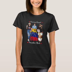 Camiseta Bandera De Usa De Sangre Venezolana Criada America