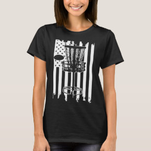 Camiseta Bandera De Usa Del Club De Golf De Disco Patriótic