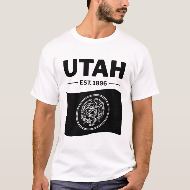 Camiseta Bandera de Utah EE. UU. (Anverso)