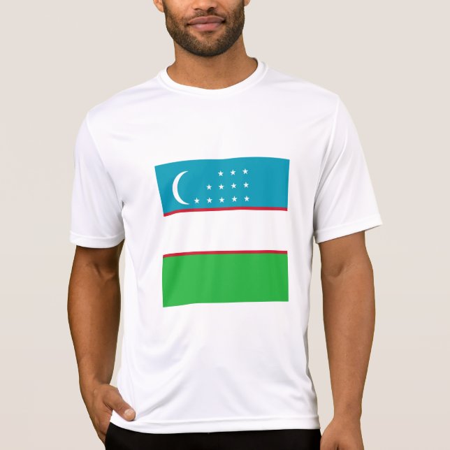 Camiseta bandera de Uzbekistán (Anverso)