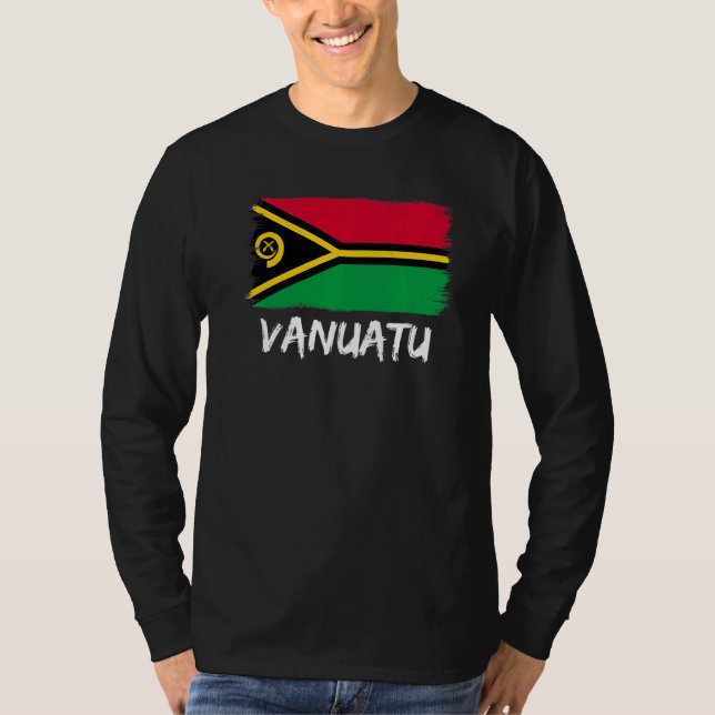Camiseta Bandera De Vanuatu (Anverso)