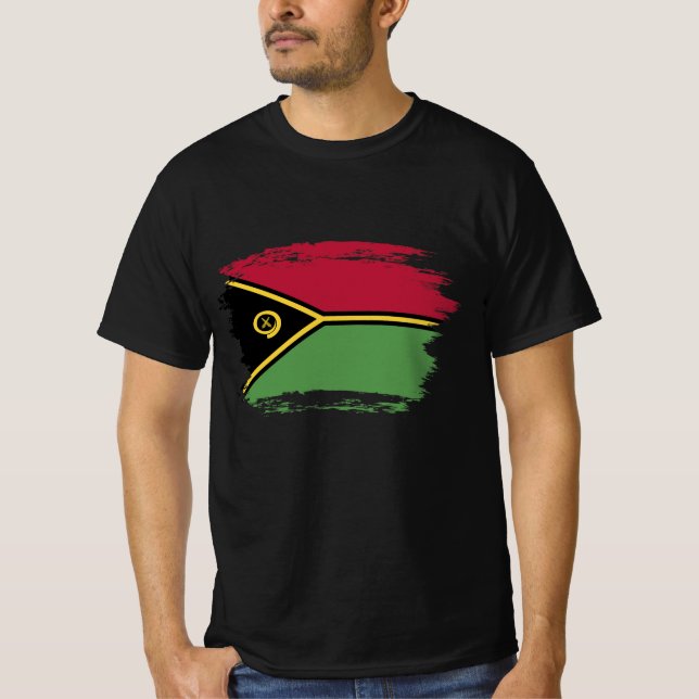 Camiseta Bandera de Vanuatu (Anverso)