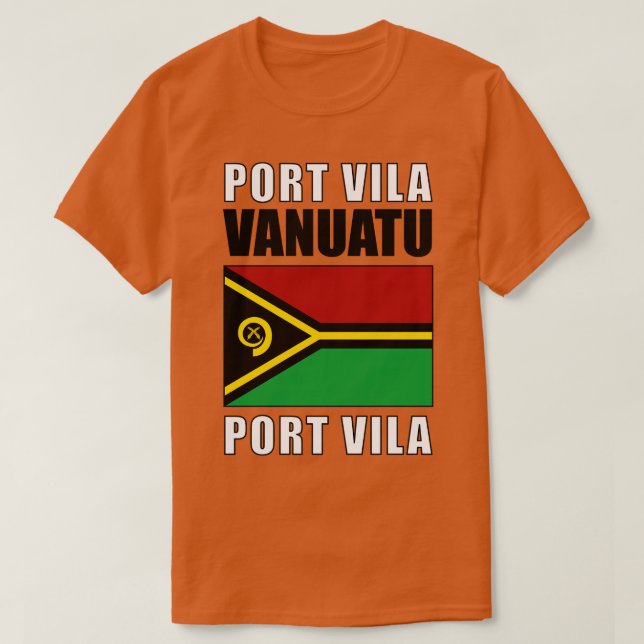Camiseta Bandera de Vanuatu (Diseño del anverso)