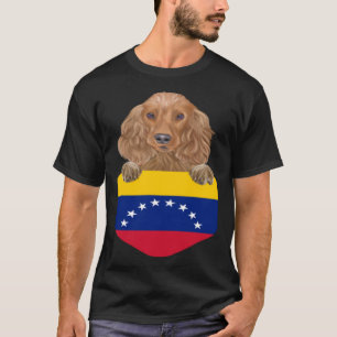 Camiseta Bandera De Venezuela Cocker Español Perro En Bolsi
