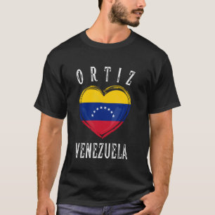 Camiseta Bandera de Venezuela Corazón Ortiz Ciudad