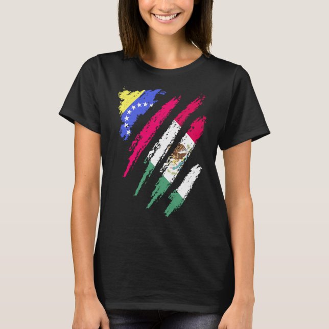 Camiseta Bandera de Venezuela México crece banda de patriot (Anverso)