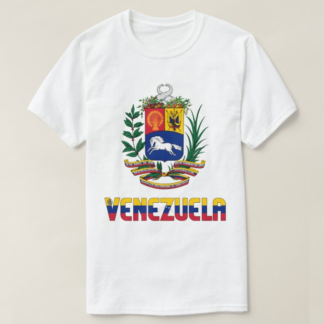 Camiseta Bandera de Venezuela y Patriotismo del Escudo de A (Diseño del anverso)