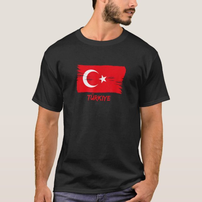 Camiseta Bandera de ventilador turca Turquía (Anverso)